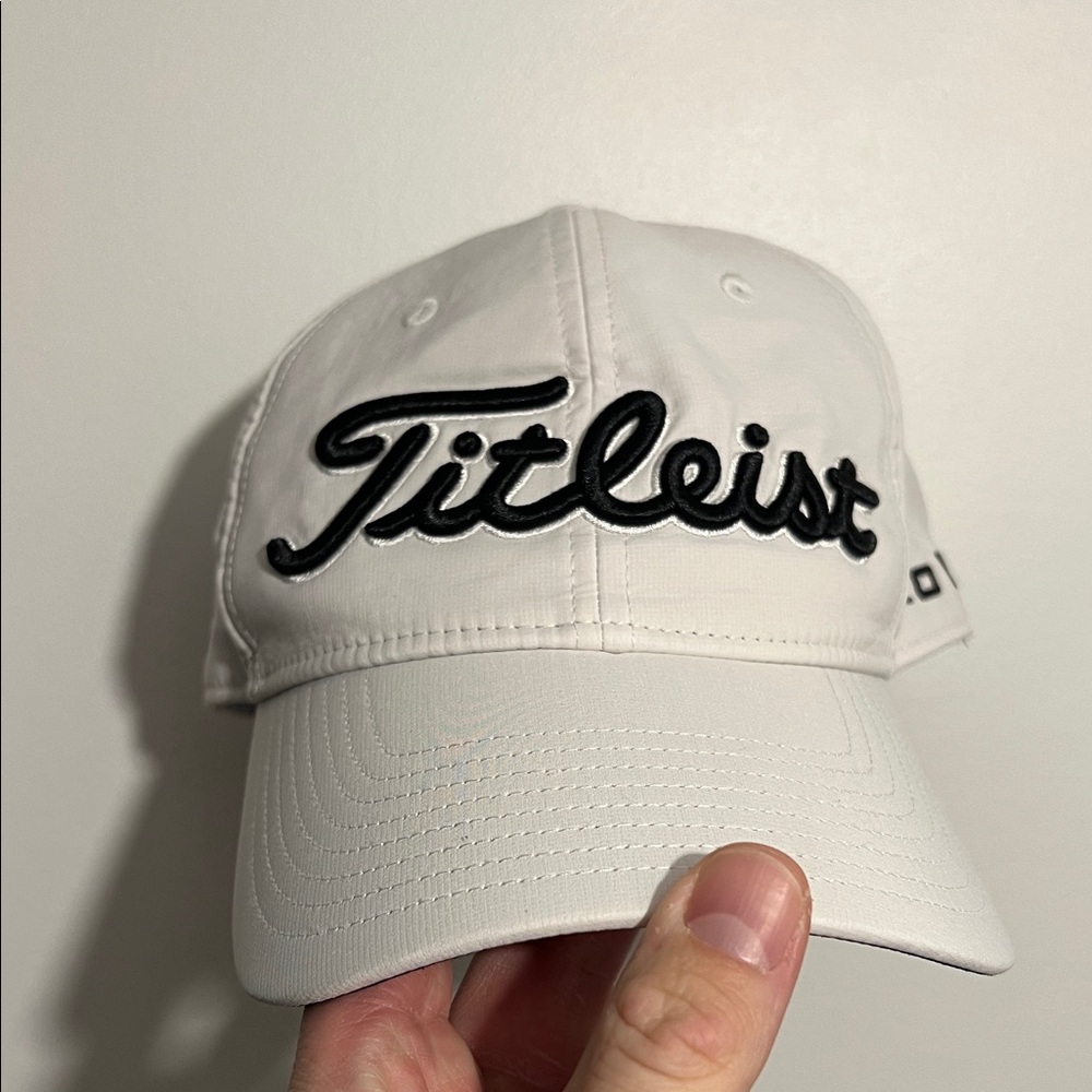 Titleist White and Black Logo Cap